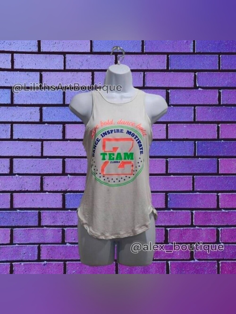 🖤Zumba Team Tank top (H017)-Size Xs for Women - Picture 2 of 6